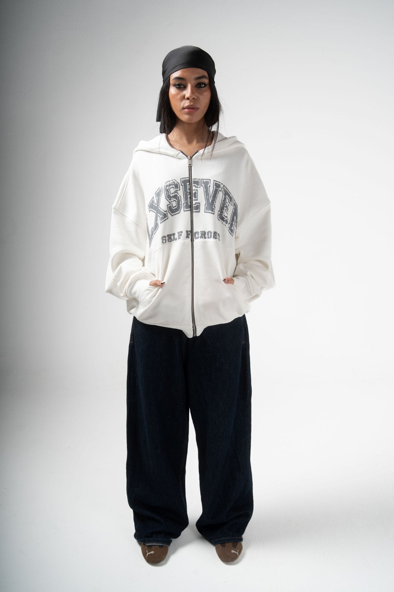 SELF FORGED WHITE ZIPUP - LxSeven