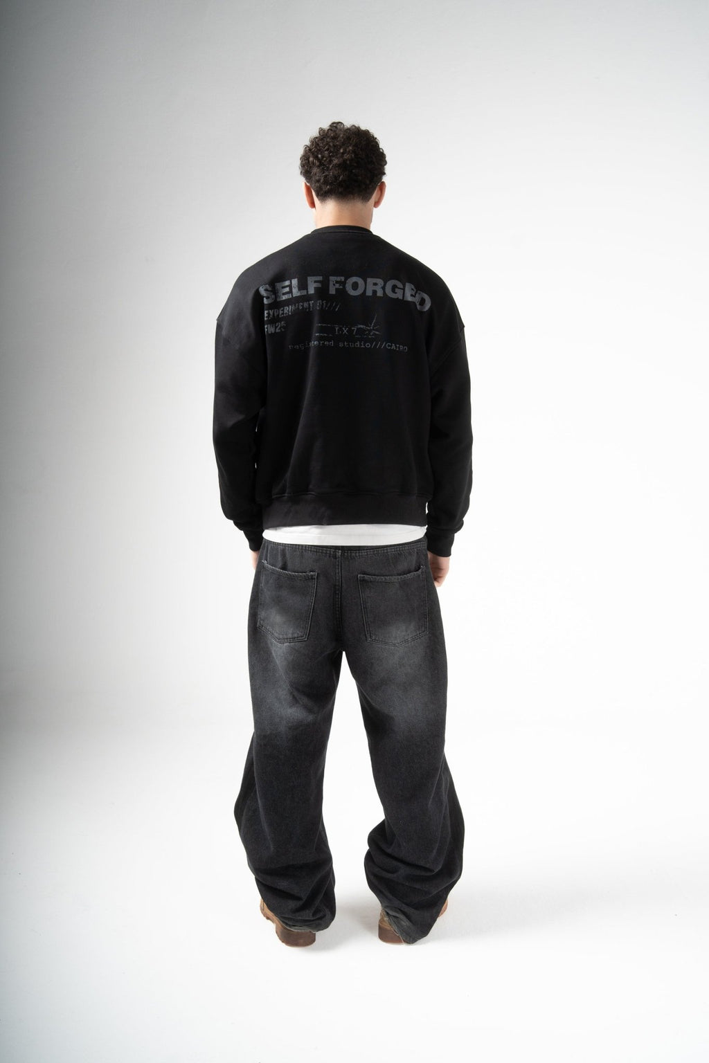 SELF FORGED BLACK CREWNECK - LxSeven