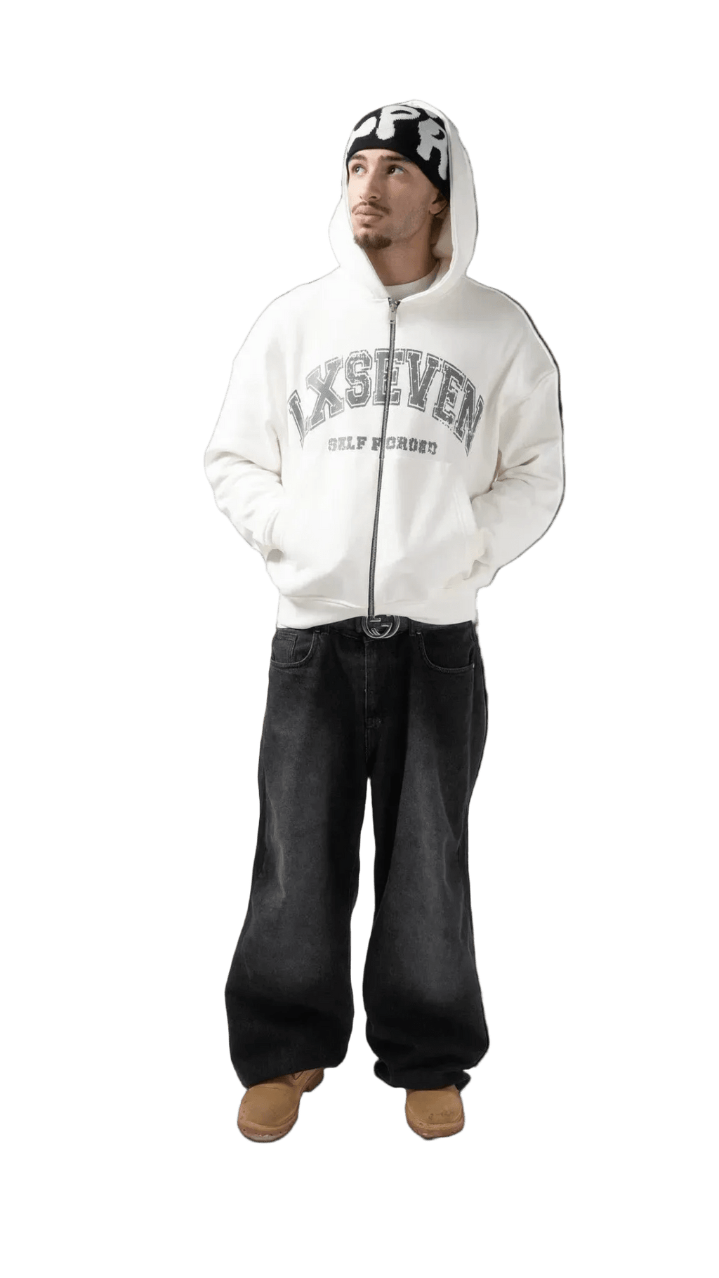 SELF FORGED WHITE ZIPUP - LxSeven