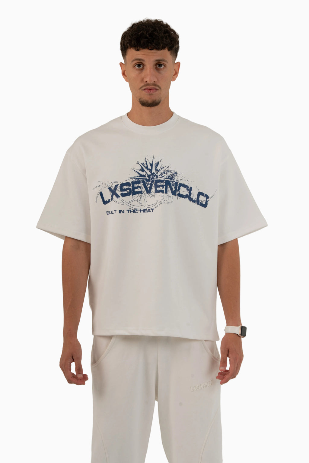 THE WHITE X BLUE SCORCHED T-SHIRT