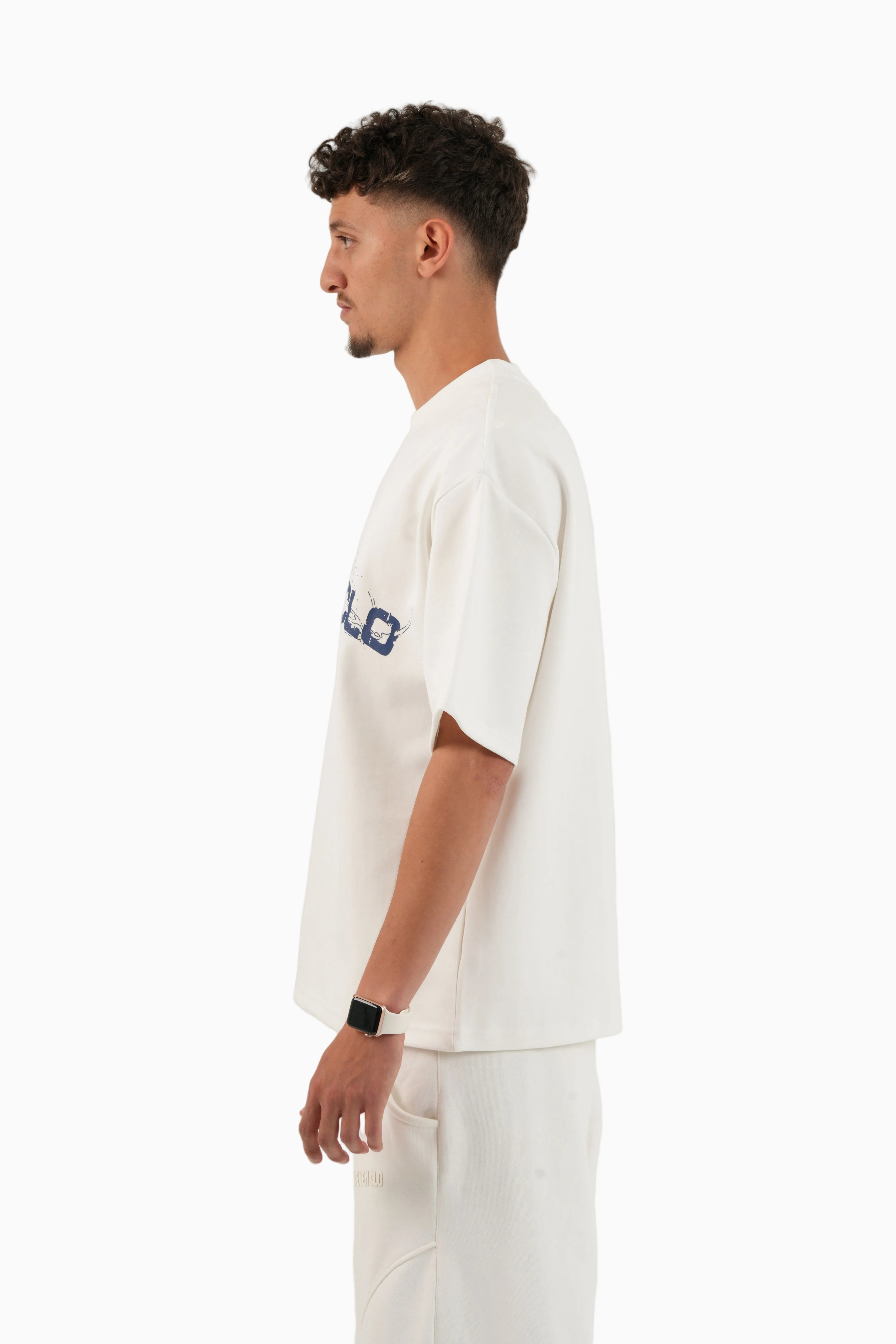 THE WHITE X BLUE SCORCHED T-SHIRT