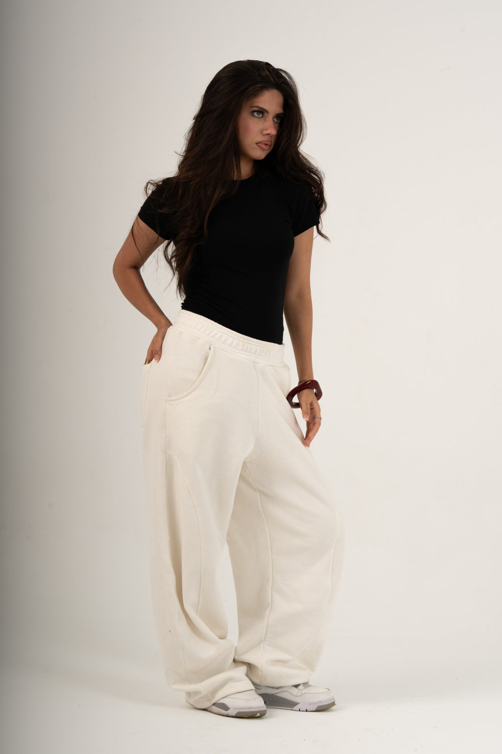 THE WHITE HEATWAVE SWEATPANTS