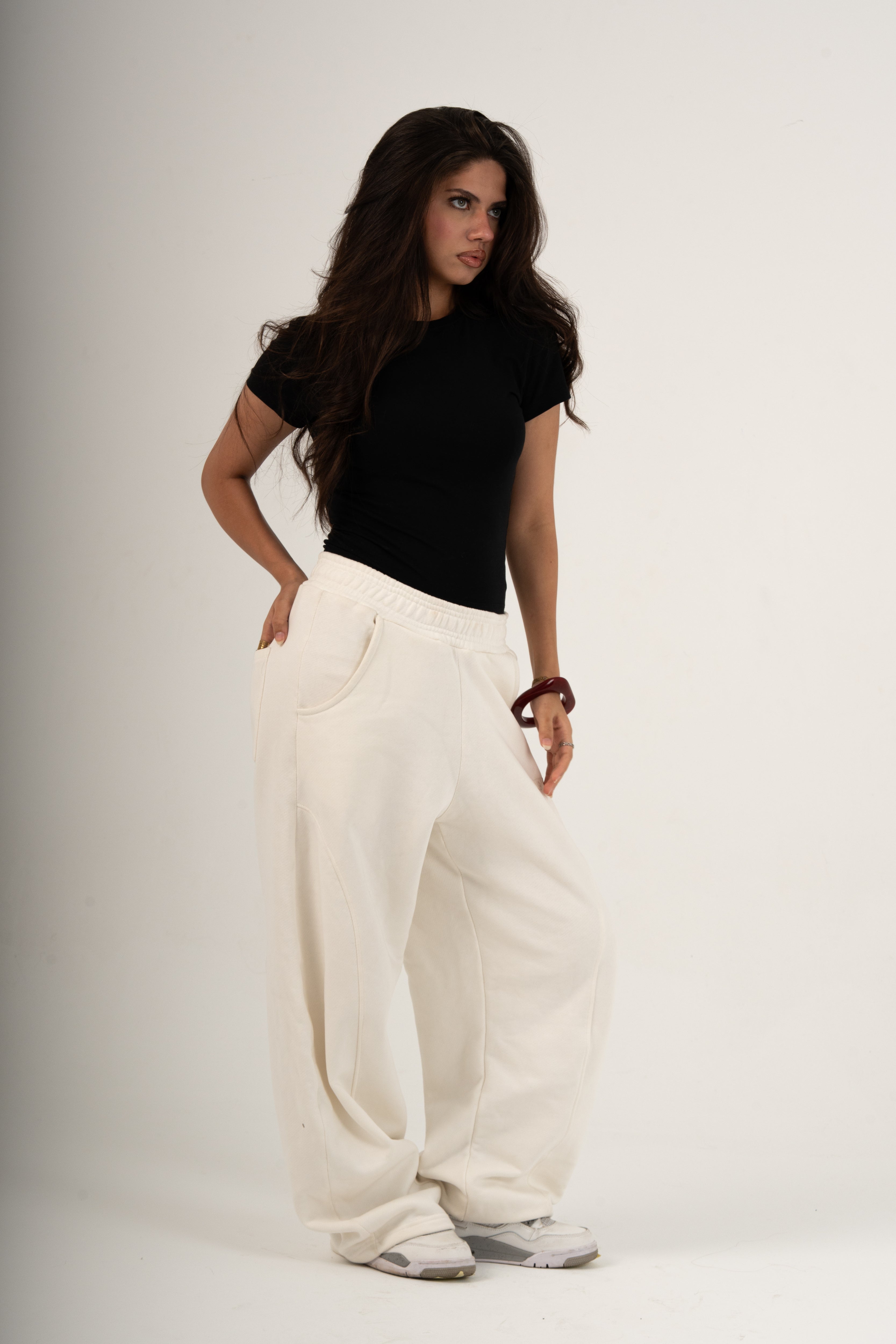 THE WHITE HEATWAVE SWEATPANTS