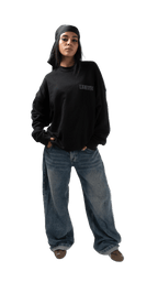 SELF FORGED BLACK CREWNECK - LxSeven